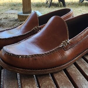 LLBEAN brown leather loafers us mens size 10